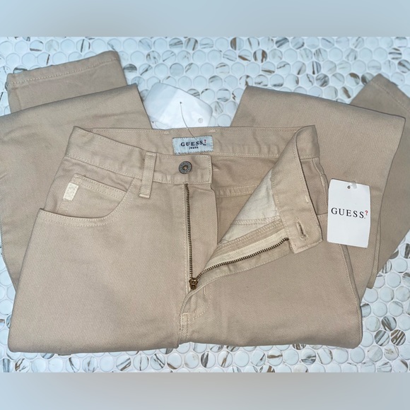 Women’s tan Guess (original fit) Narrow Leg high-waisted jeans size 24 - Picture 4 of 6